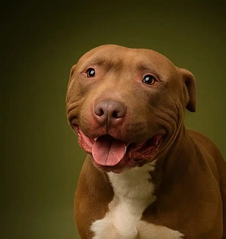 A resilient rescue dog looking forward